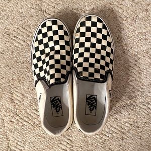 Checkered vans (never worn)